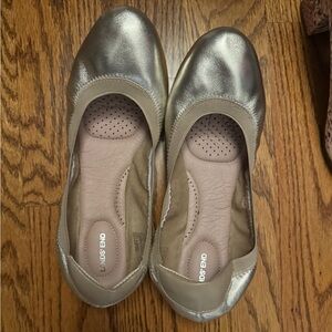 Ladies End Gold Ballet Flats